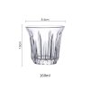 Vertical grain glass cup 160 ml