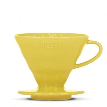 Dripper keramický Hario V60-02 žlutý + 40 ks filtrů