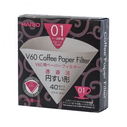 Papírové filtry - Hario V60-01 | 40 ks