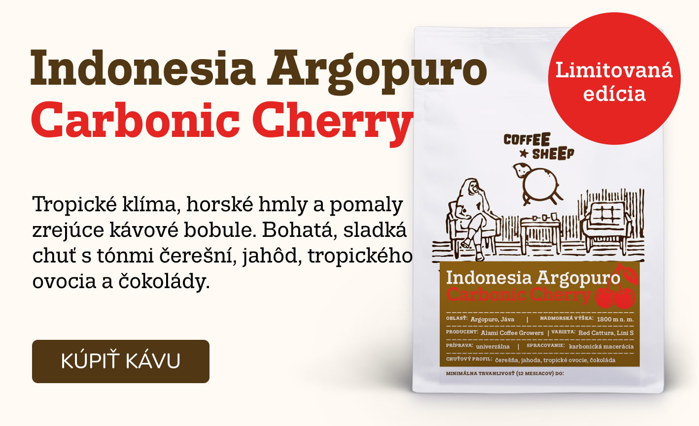 Indonesia Argopuro Carbonic Cherry - limitovaná edícia