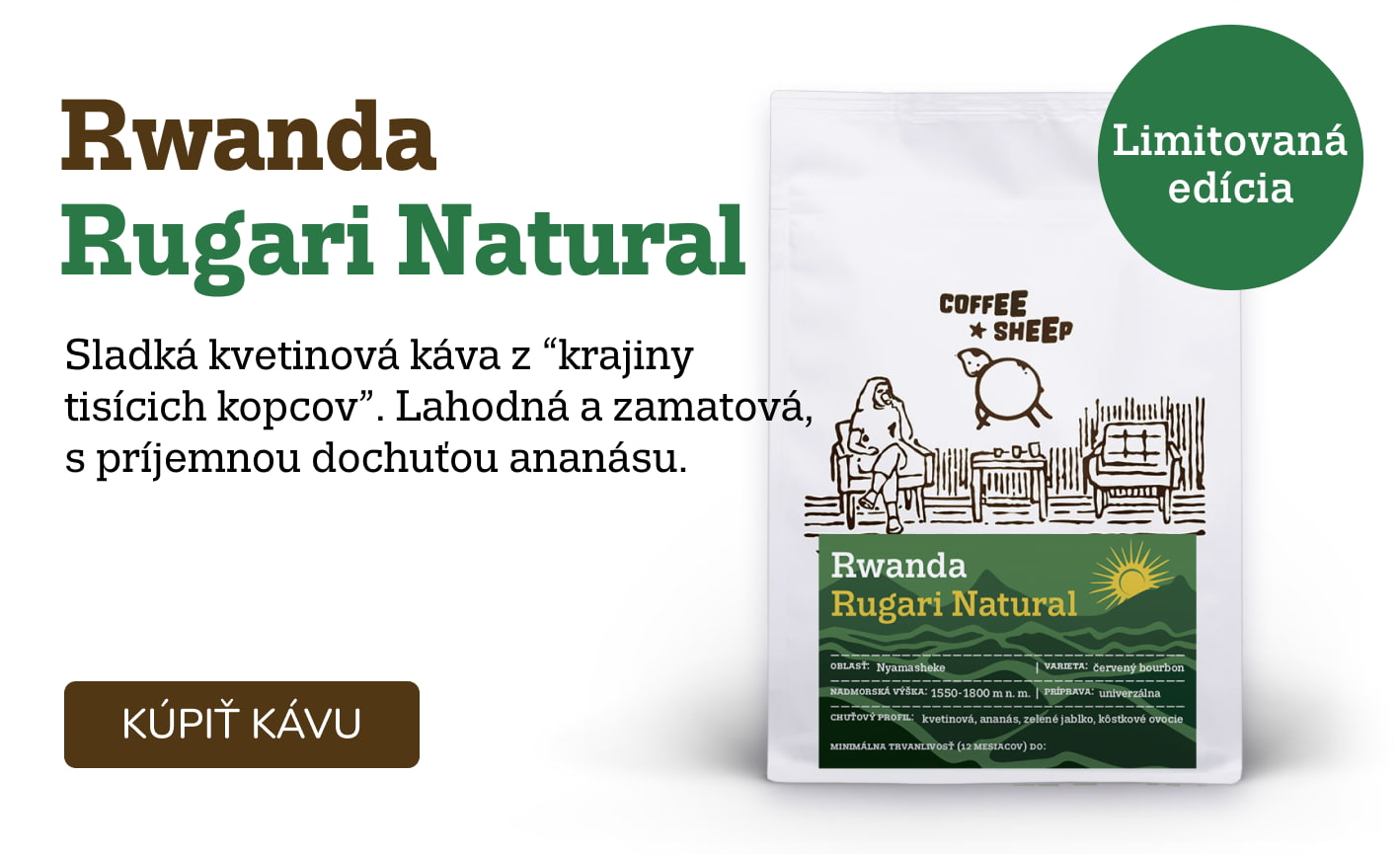 Rwanda Rugali Natural - prémiová káva / limitovaná edícia