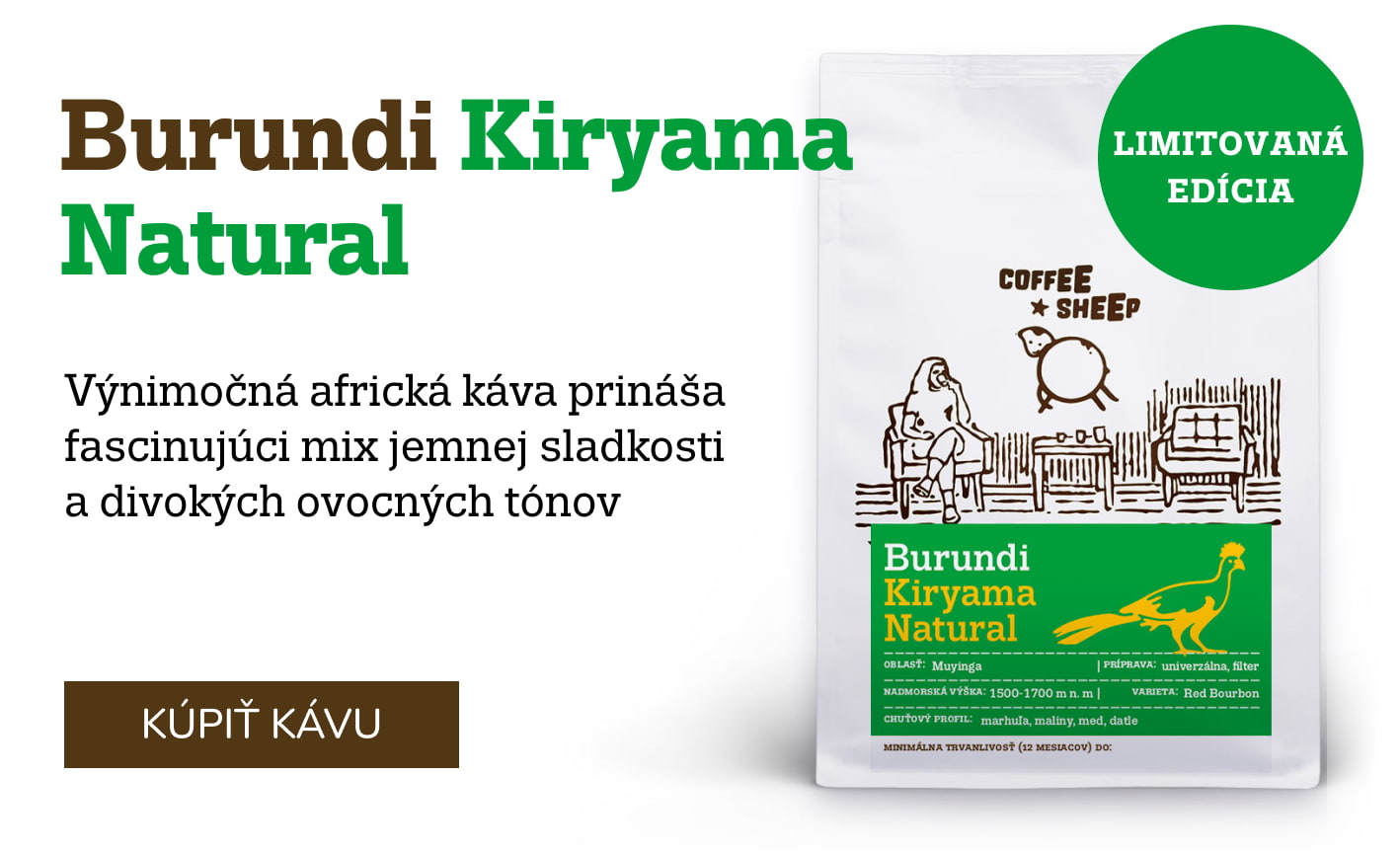 Burundi Kiryama Natural - prémiová káva / limitovaná edícia