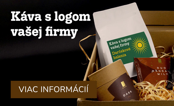 Káva s logom firmy - ponuka pre firmy, spoločnosti a inštitúcie