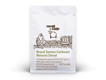 coffee sheep kava brazil Santos arbonic natural decaf 250g a