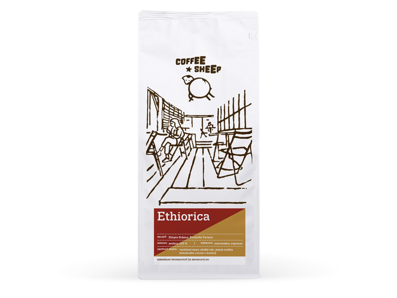 Coffee Sheep Ethiorica Blend — čokoláda, bobuľové ovocie káva Hmotnosť: 1000 g