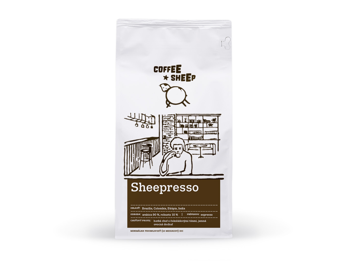 Coffee Sheep Sheepresso — čokoláda, kakao káva Hmotnosť: 500 g