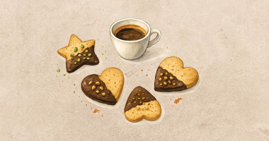 Vánoční cukroví s kávou