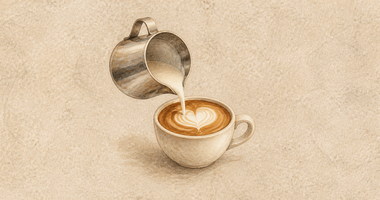 Latte art v praxi kavárny