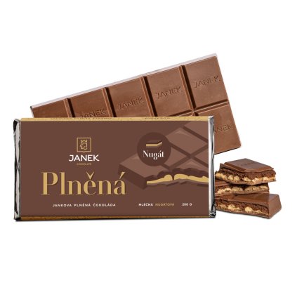 JANKOVA plněná čokoláda - mléčná - nugátová