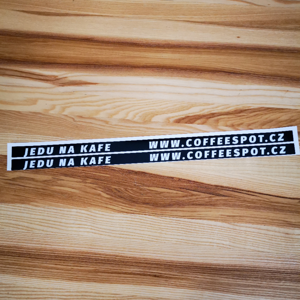 COFFEESPOT Samolepka na auto SPZ 2ks