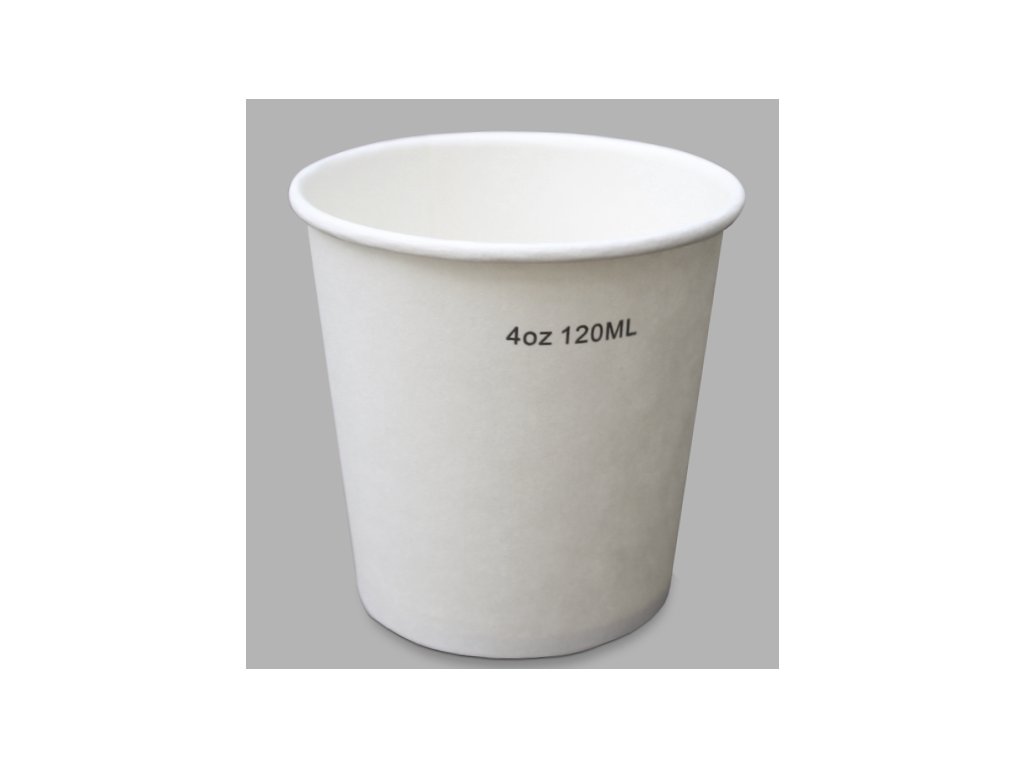 AVX Biele papierové poháre 4oz-120/100ml / 50ks balenie