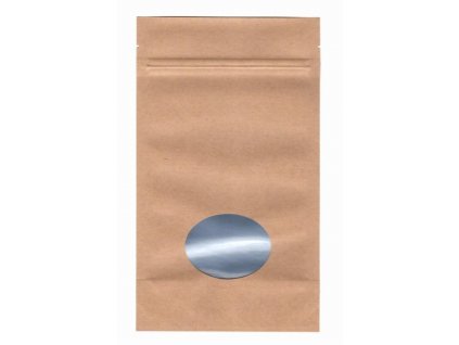 Vrecká na kávu hnedé zip + okienko 250 g