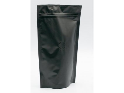 Vrecká na kávu matné čierne zip + ventil 500 g