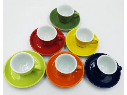 AVX Barevné šálky na espresso 70 ml 6ks