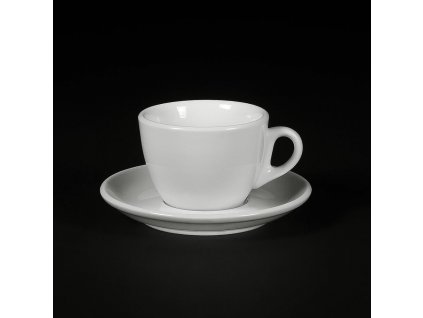 AVX Bílé šálky na cappuccino s podšálkem 170ml 6ks