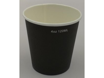 AVX Čierne papierové poháre 4oz-120/100ml / 50ks balenie