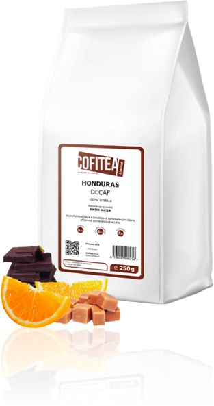Cofitea DECAF Honduras zrnková káva 250g 
