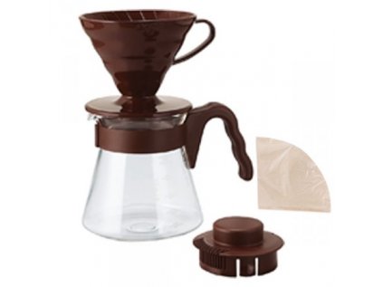 Hario sada Pour Over Kit V60 02 hnědý