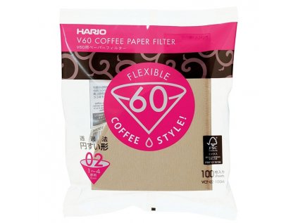 Hario papírové filtry Misarashi V60 02 100 ks