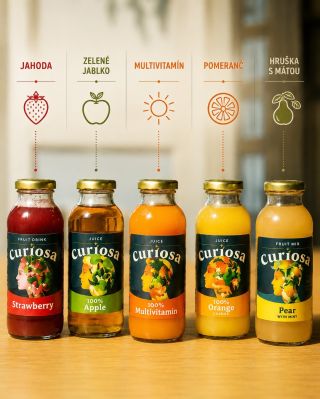 🧃 Máte chuť na něco osvěžujícího? V naší nabídce najdete ovocné džusy Curiosa v příchutích jahoda, jablko, multivitamin,...
