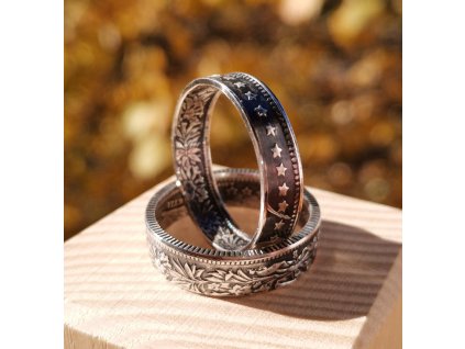 Helvetia CoinRings CZ prsten z mince unikatni originalni stribrne prsteny snubni zasnubni pro muze bronzove pro zeny zazitkove remeslne kurzy Jesenik darek vanoce vyroci 1