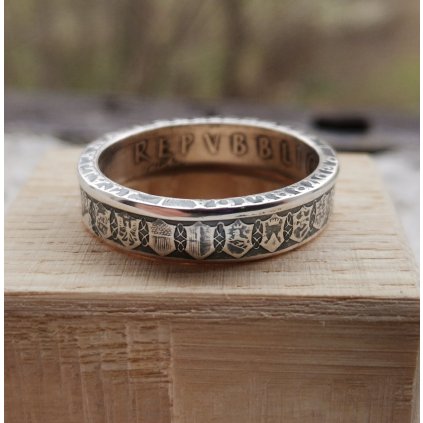 500 Lira Italy CoinRings CZ prsten z mince unikatni originalni stribrne prsteny snubni zasnubni pro muze bronzove pro zeny zazitkove remeslne kurzy Jesenik darek vanoce vyroci 15