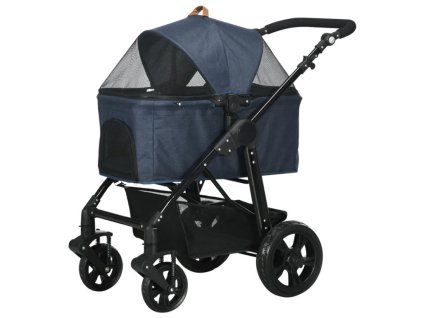 kocarek pro psy 2v1 pawhut d00 123bu tmave modry 09