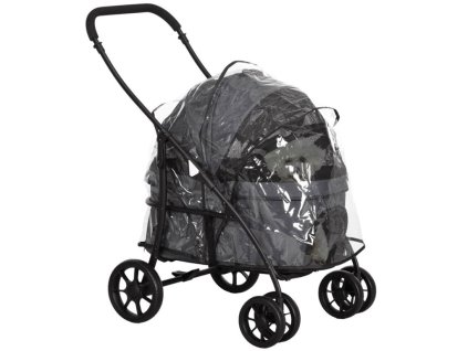 kocarek pro psy 2v1 pawhut d00 190v01cg tmave sedy 09