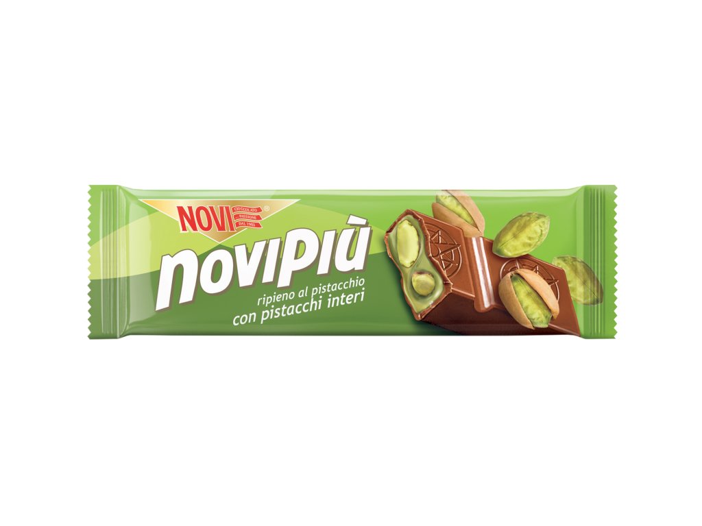 Novipiù Mléčná čokoláda - pistácie 35g