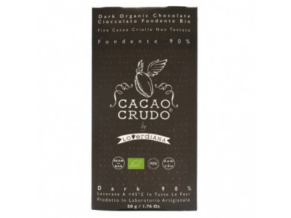 Cacao Crudo Hořká čokoláda 90% 50g