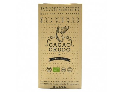 Cacao Crudo Hořká čokoláda Gianduja 50g