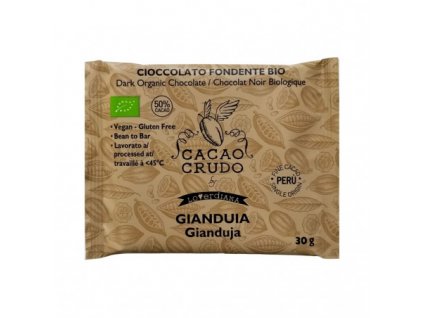 Cacao Crudo Hořká čokoláda Gianduja 30g