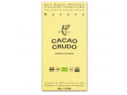 Cacao Crudo Hořká čokoláda s banánem 50g