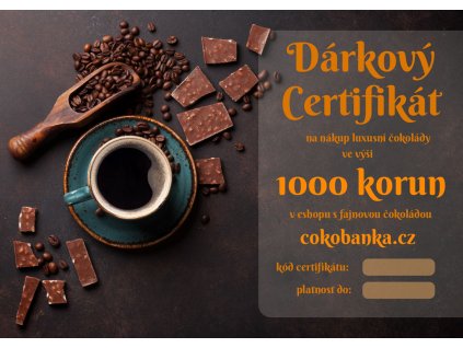 darkovy certifikat1000Kc cokobanka cz