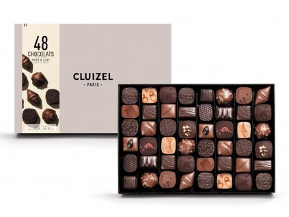 michel cluizel bonboniera chocolats noir a lait 48 cokobanka 768