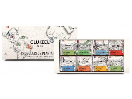 michel cluizel degustacni sada chocolats de plantation 16 cokobanka 768