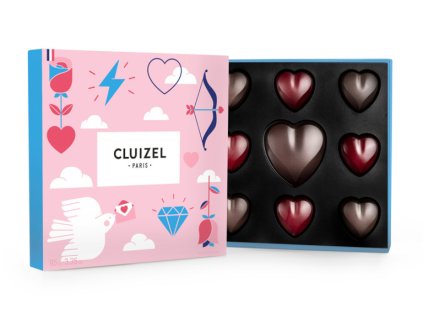 michel cluizel valentynska bonboniera love signs 95g cokobanka cz 768
