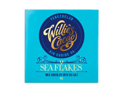 willie s cacao 44 mlecna cokolada s morskou soli sea flakes rio caribe 50 g