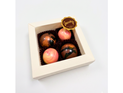 Pralinky mléčná Dubaj a malina/vanilka 4 ks