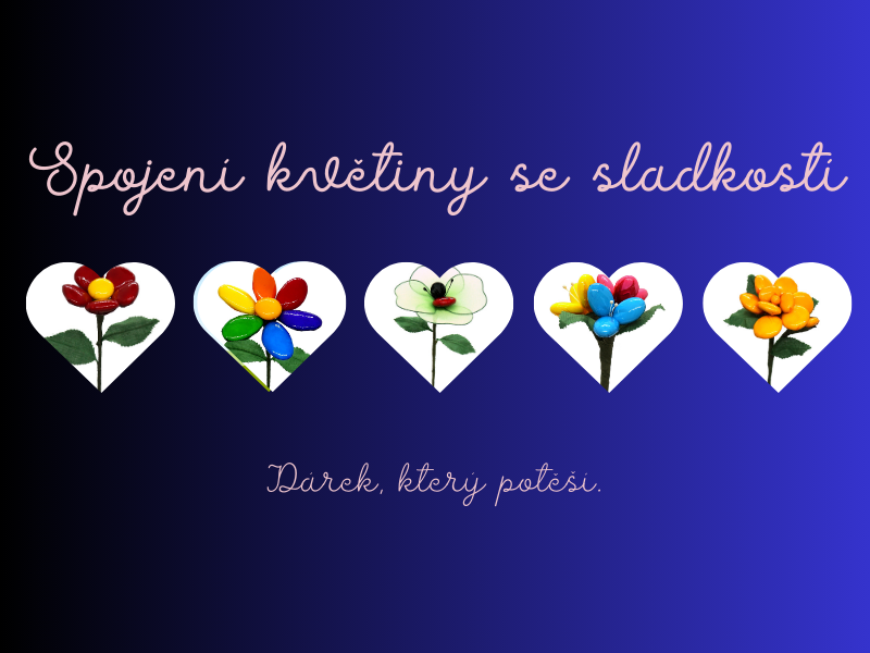 Spojení květiny se sladkostí