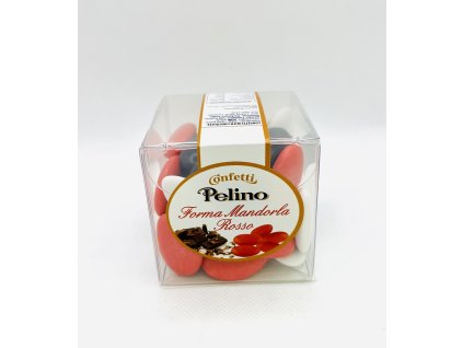 čokoláda v cukrové polevě červeno-bílo-černá