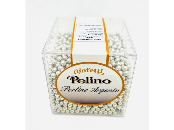 Pelino Perline Colorate - Stříbrné cukrové sypání 2mm 150g