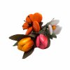 Kytice sasanek a tulipánů - ANEMONE varianta s fialovým kvítkem