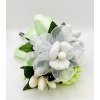 Kytice RAMETTO SPOSA bílo-zelená se zelenou mašlí