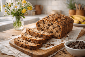 Recept na vláčný banánový chlebíček s čokoládou od JANKA