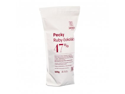 pecky penizky ruby cokolada 47% sladka ovocna cokolada 500g sacek ruby na peceni na vareni poteseni jen tak svacina cokoladovna janek
