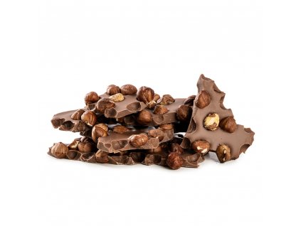 Lískový ořech - lámaná čokoláda mléčná 250g