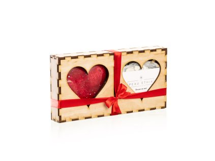 drevena krabicka mydlo cokoladove srdicko francouzske mydlo cokolada drevena krabicka darek valentyn cokoladovna janek