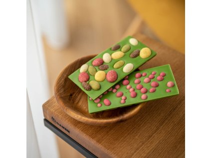 Zelená Velikonoční čokoláda s vajíčky