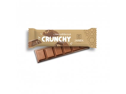 liskooriskova tycinka 45 g crunchy cokolada liskovy orech radost sladkost mlecna darek obdarovani svacina poteseni cokoladovna janek